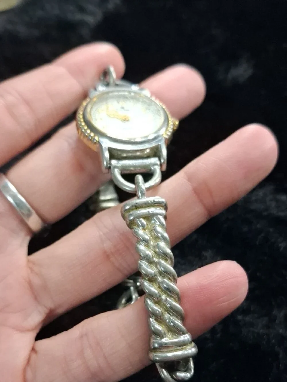 Vintage Premiere Two-Tone Silver & Gold Women's Bracelet Watch - Fashion Quartz
